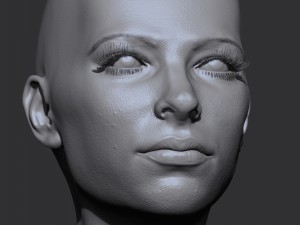 realistic woman head 3D 모델