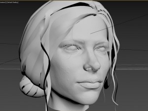 realistic woman head 3D 모델