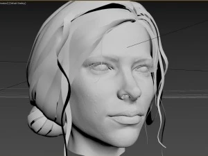 realistic woman head 3D Model