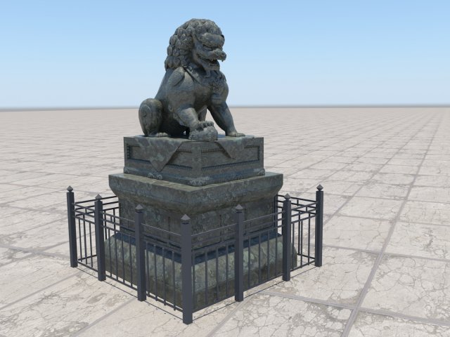 guardian lion chinesse Modelo 3D .c4d .max .obj .3ds .fbx .stl .blend 