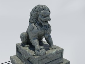 guardian lion chinesse Modelo 3D