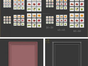 picture frames set -2 3D Model