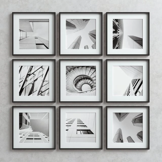 picture frames set -3 3D Model .c4d .max .obj .3ds .fbx .stl .blend 