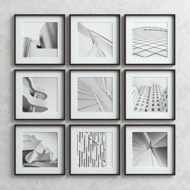 picture frames set -4 3D Model .c4d .max .obj .3ds .fbx .stl .blend