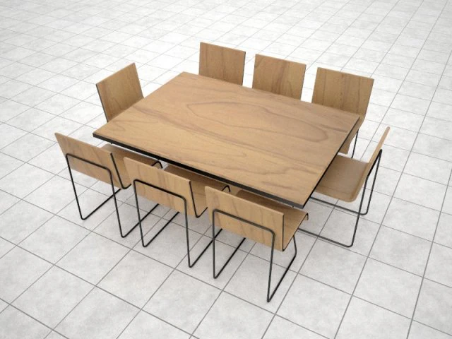 dininig table 3D Model .c4d .max .obj .3ds .fbx .stl .blend 