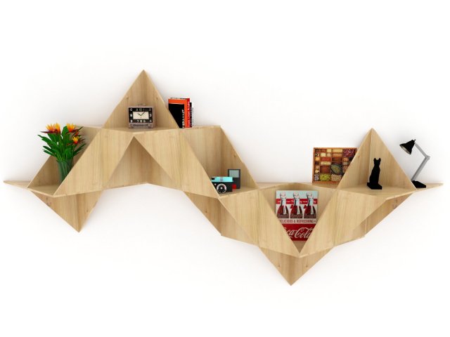 modern shelf 3D Model .c4d .max .obj .3ds .fbx .stl .blend 