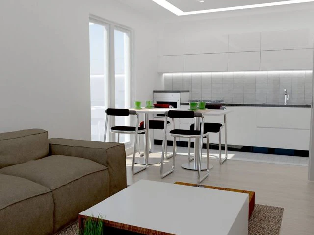kitchen and livingroom 3D Model .c4d .max .obj .3ds .fbx .stl .blend 
