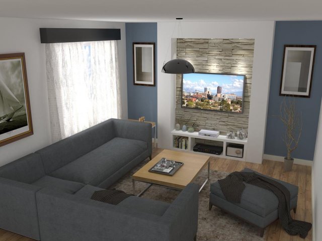 livingroom 3D 模型 .c4d .max .obj .3ds .fbx .stl .blend 