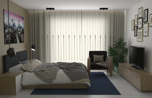 bedroom 3D Model .c4d .max .obj .3ds .fbx .stl .blend