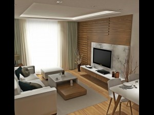 livingroom and kitchen 3D Model
