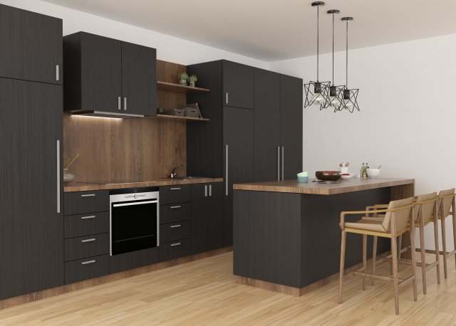 design kitchen 3D Model .c4d .max .obj .3ds .fbx .stl .blend 