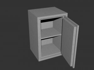 low poly safe 3D मॉडल