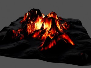 volcano 1 Modèle 3D
