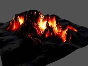 volcano 1 Modèle 3D