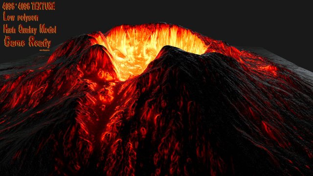 volcano 1 3D मॉडल .c4d .max .obj .3ds .fbx .stl .blend