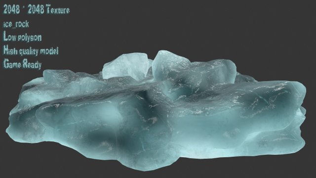 ice rocks Model 3D .c4d .max .obj .3ds .fbx .stl .blend 