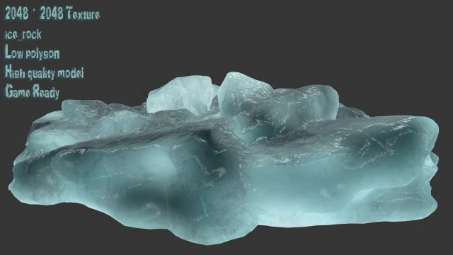 ice rocks 3D Model .c4d .max .obj .3ds .fbx .stl .blend 
