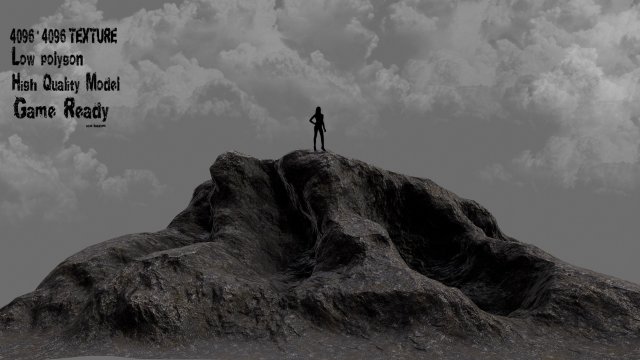 rock 2 3D Model .c4d .max .obj .3ds .fbx .stl .blend 