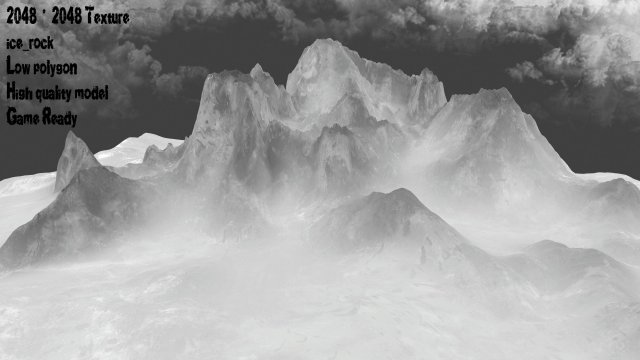 ice rock 3Dモデル .c4d .max .obj .3ds .fbx .stl .blend 