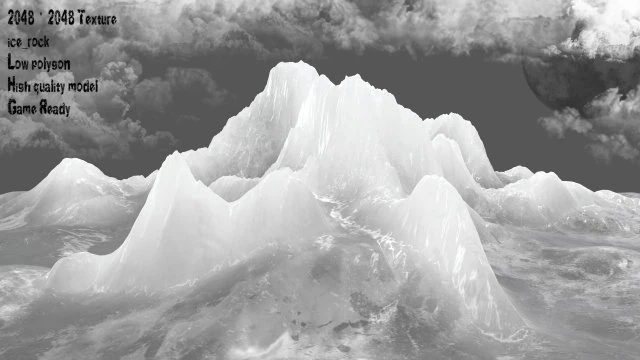 ice rock 1 3D Model .c4d .max .obj .3ds .fbx .stl .blend 