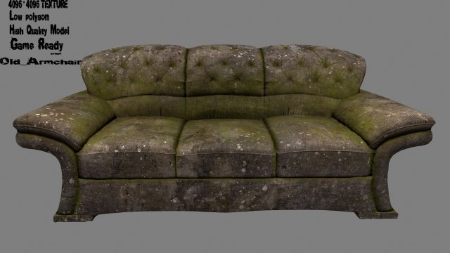 old armchair 3Dモデル .c4d .max .obj .3ds .fbx .stl .blend 