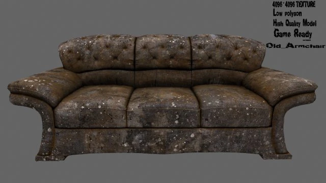 armchair 3D Model .c4d .max .obj .3ds .fbx .stl .blend 