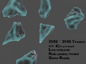 ice crystal set 3D Модель