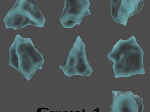 ice crystal set 3D 모델