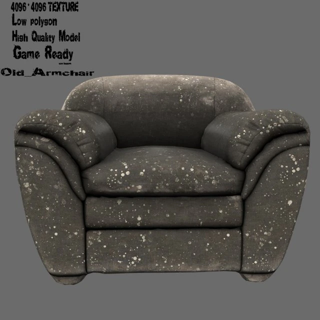 armchair 3D Model .c4d .max .obj .3ds .fbx .stl .blend
