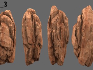 desert rocks 3D 模型