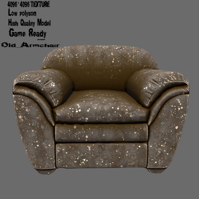 armchair 3D-Modell .c4d .max .obj .3ds .fbx .stl .blend 