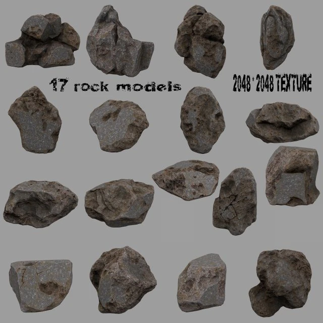 rocks 3D Model .c4d .max .obj .3ds .fbx .stl .blend 