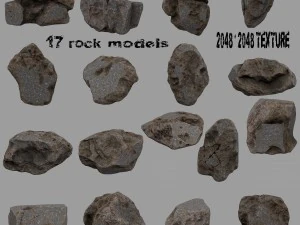 岩 3Dモデル