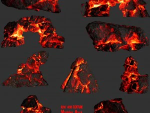 Lavasteine 3D Modell