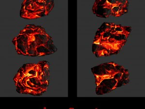 lava rocks 3D Model