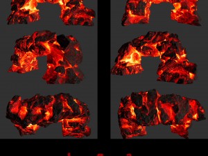 lava rocks 3D Модель