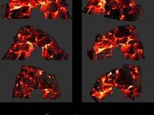 lava rocks 3D Model