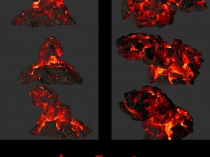 lava rocks 3D Модель
