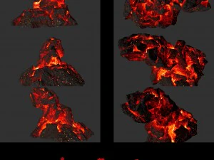 lava rocks 3D Model