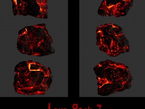 lava rocks 3D Модель