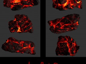 lava rocks 3D Модель