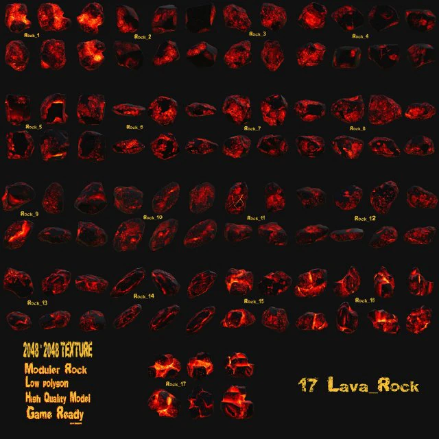 lavarocks2 3D Model .c4d .max .obj .3ds .fbx .stl .blend 