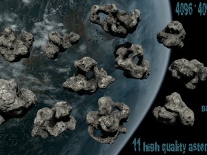 asteroid set 3D Model