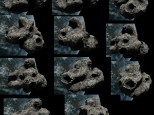 asteroid set Modèle 3D