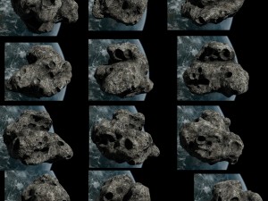 asteroid set Modèle 3D