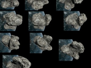asteroid set Modèle 3D