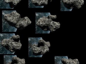 asteroid set Modèle 3D