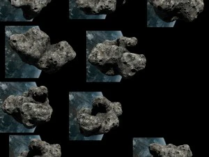 asteroid set 3D Model