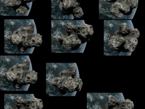 asteroid set Modèle 3D
