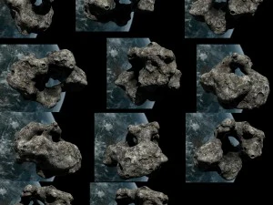 asteroid set 3D Model